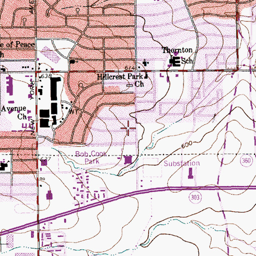 Topographic Map of Johns Elementary School, TX