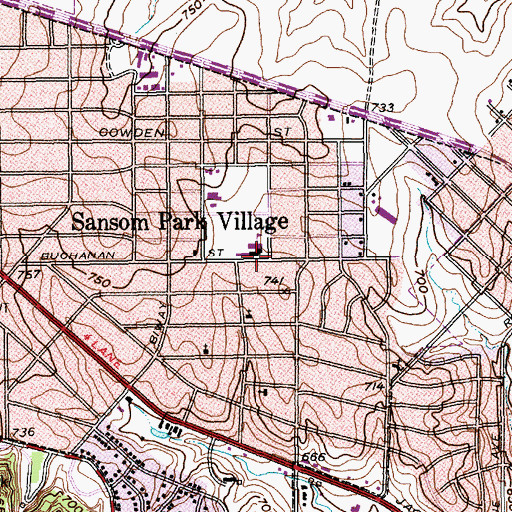 Topographic Map of Joy James Elementary School, TX