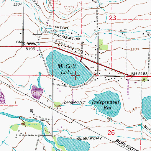 Topographic Map of McCall Dam, CO
