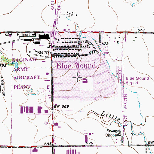 Topographic Map of L A Gililland Elementary School, TX