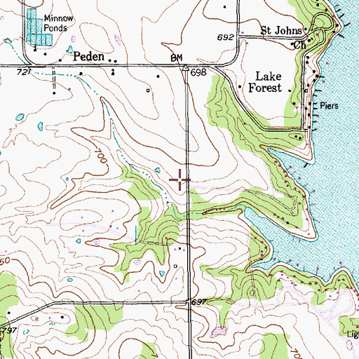 Topographic Map of Liberty Elementary School, TX
