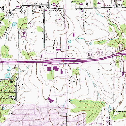 Topographic Map of Homebound School - Hurst, TX