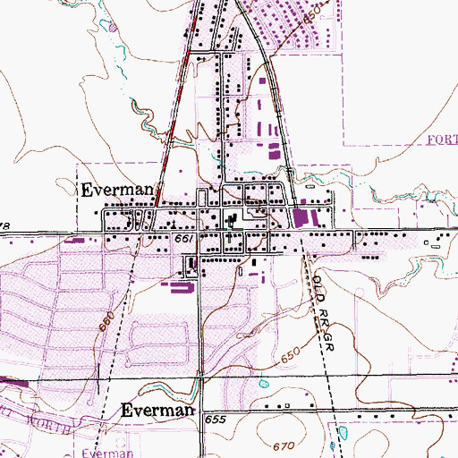Topographic Map of Hommel Elementary School, TX