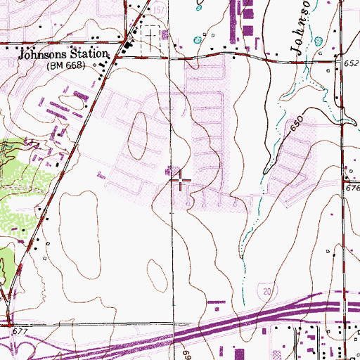 Topographic Map of Foster Elementary School, TX