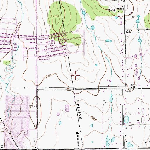 Topographic Map of Foster Village Elementary School, TX