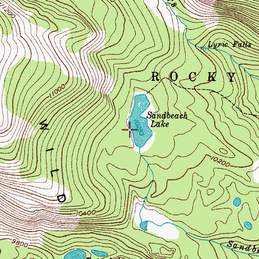 Topographic Map of Sand Beach Dam, CO