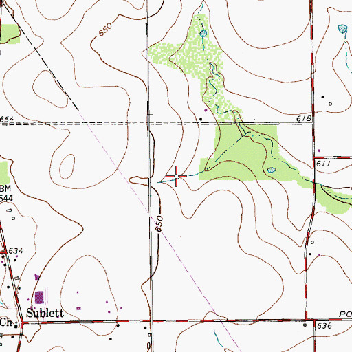 Topographic Map of Glenn Harmon Elementary School, TX