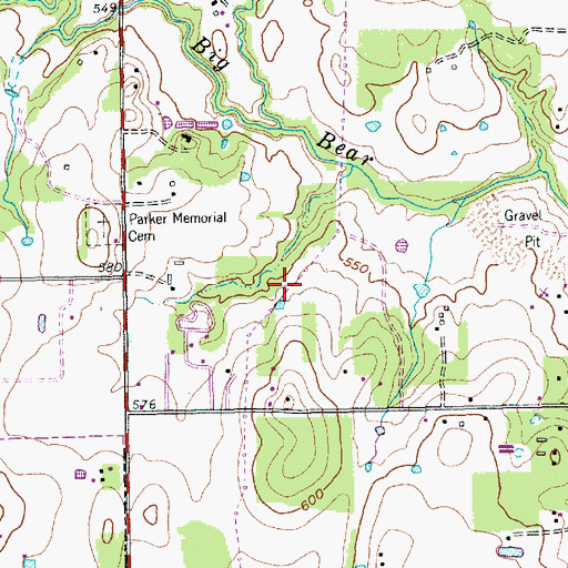 Topographic Map of Grapevine Elementary School, TX