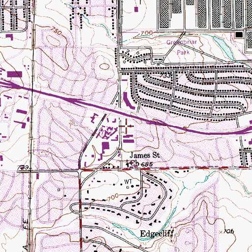 Topographic Map of Greenbriar Elementary School, TX