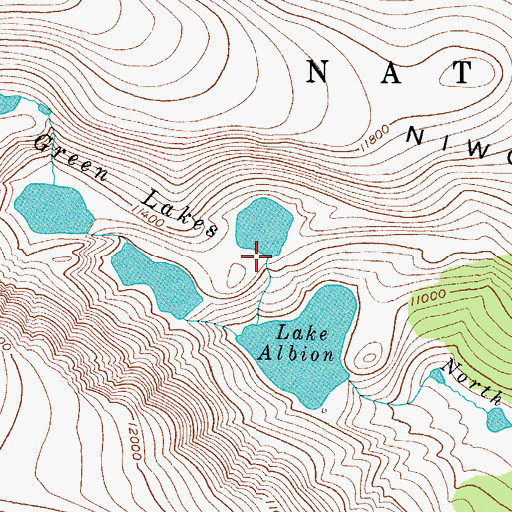 Topographic Map of Green Lake Number 1 Dam, CO