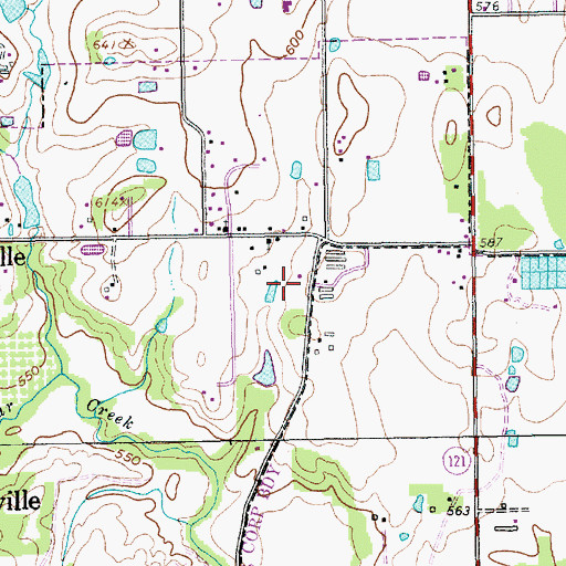 Topographic Map of Heritage Middle School, TX