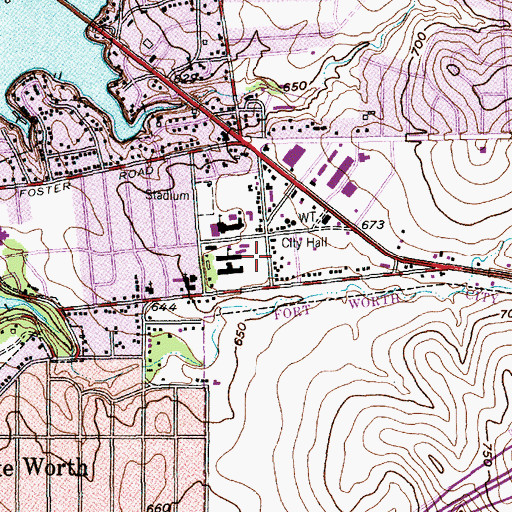 Topographic Map of Effie Morris Elementary School, TX