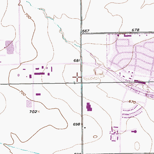 Topographic Map of Everman Junior High School, TX