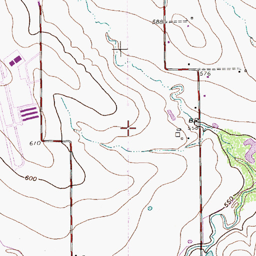 Topographic Map of Fitzgerald Elementary School, TX