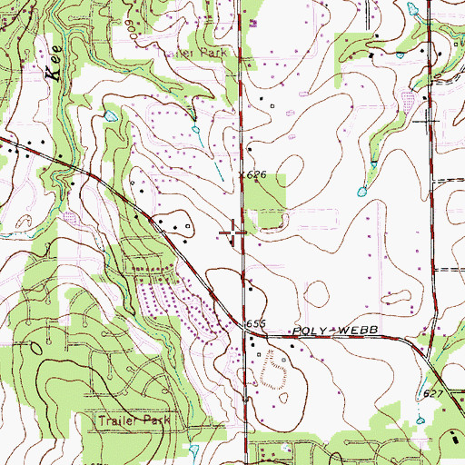Topographic Map of Corey Elementary School, TX