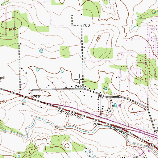 Topographic Map of Cross Timbers Elementary School, TX