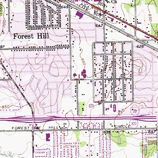 Topographic Map of David K Sellars Elementary School, TX