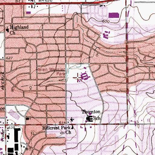 Topographic Map of Day Care Centers, TX