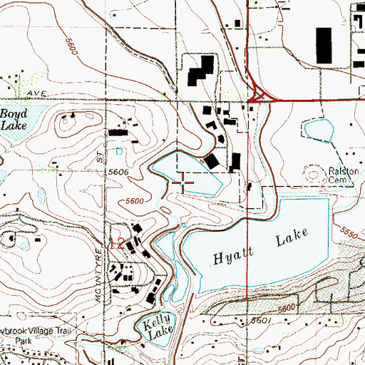 Topographic Map of Broad Dam, CO