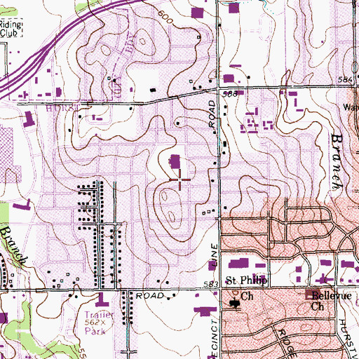 Topographic Map of Donna Park Elementary School, TX