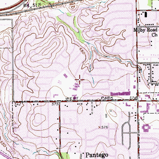 Topographic Map of Duff Elementary School, TX