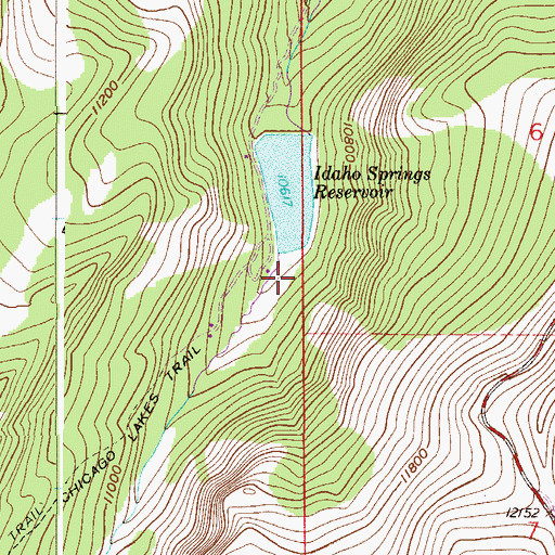 Topographic Map of Idaho Springs Dam, CO