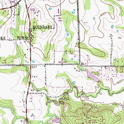 Topographic Map of Carroll Elementary School, TX
