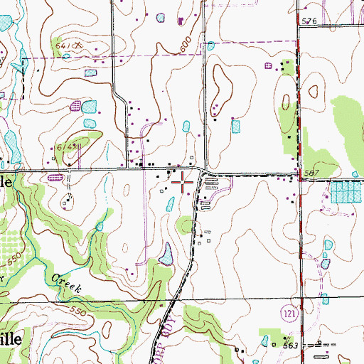 Topographic Map of Colleyville Heritage High School, TX