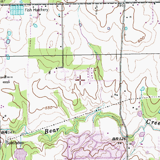 Topographic Map of Bear Creek Elementary School, TX