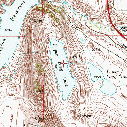 Topographic Map of Upper Long Lake Dam, CO