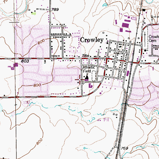 Topographic Map of Bess Race Elementary School, TX