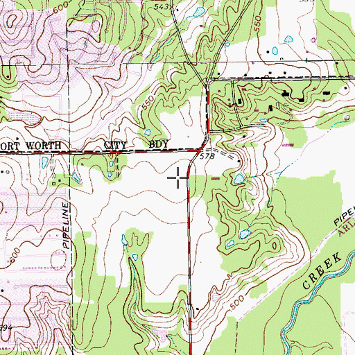 Topographic Map of Bill J Elliott Elementary School, TX