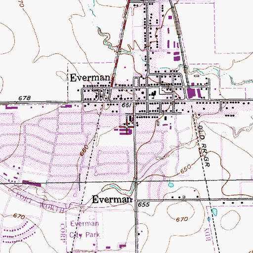 Topographic Map of Bishop Elementary School, TX