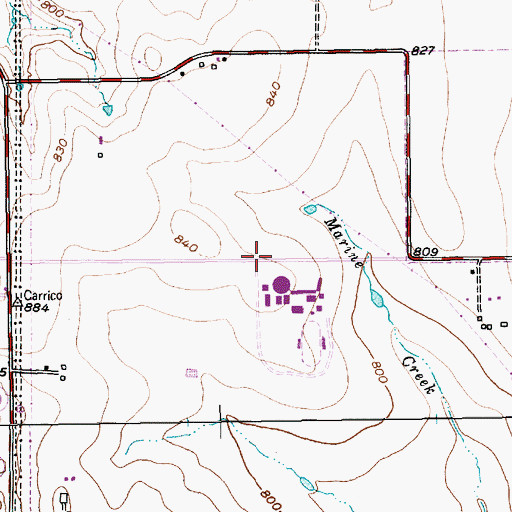 Topographic Map of Boswell High School, TX