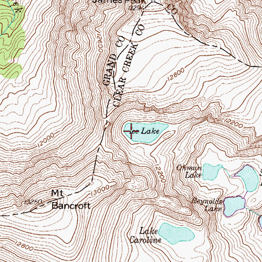 Topographic Map of Ice Lake Dam, CO