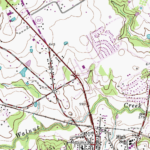 Topographic Map of Alice Ponder Elementary School, TX
