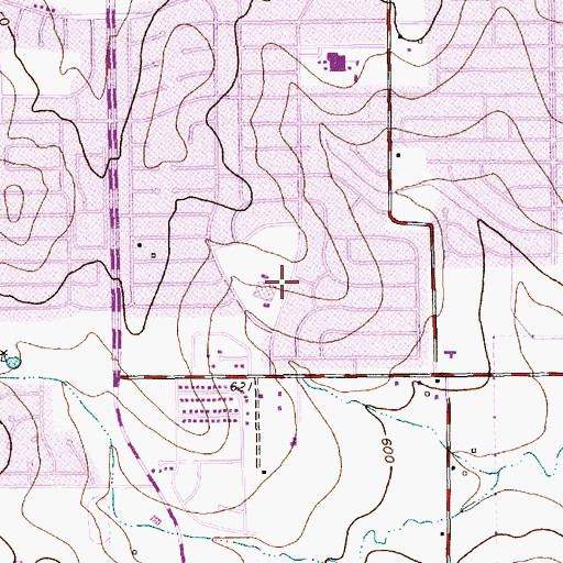 Topographic Map of Amos Elementary School, TX