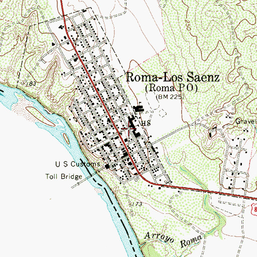 Topographic Map of Roma Accelerated Learning Academy, TX