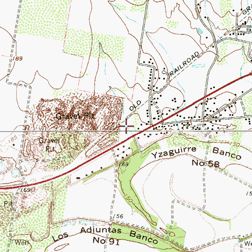Topographic Map of Roque Guerra Junior Elementary School, TX
