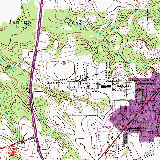 Topographic Map of Saint Louis Special Education Elementary School, TX