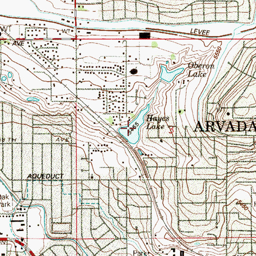 Topographic Map of Oberon Lake Number 1, CO