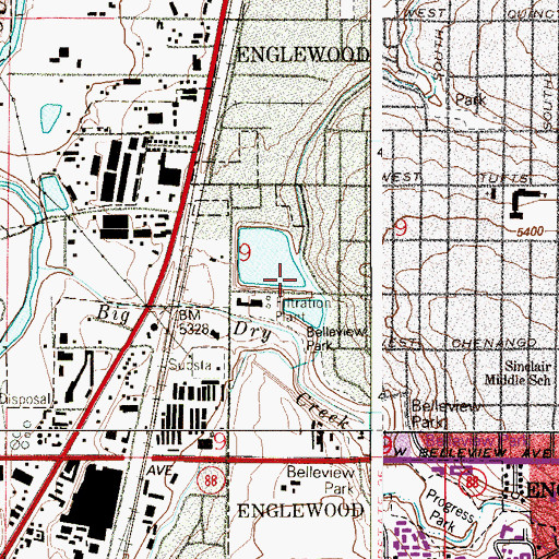 Topographic Map of Belisle Dam, CO