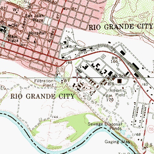 Topographic Map of Ringgold Elementary School, TX
