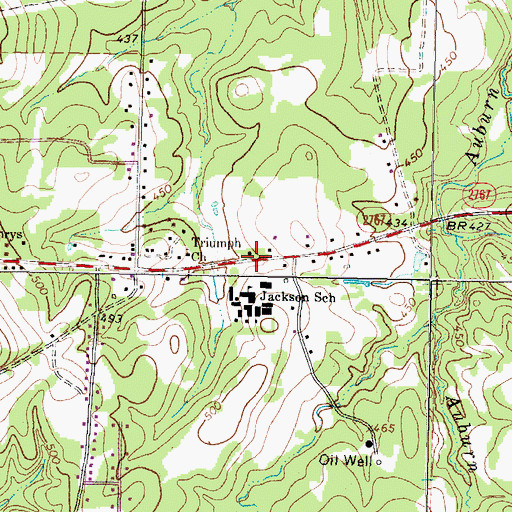 Topographic Map of Jackson Elementary School, TX