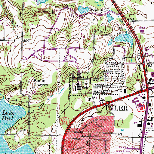 Topographic Map of Orr Elementary School, TX