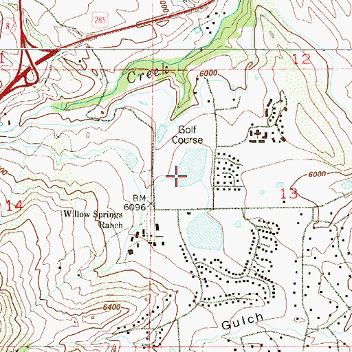 Topographic Map of Willow Springs Number 1 Dam, CO