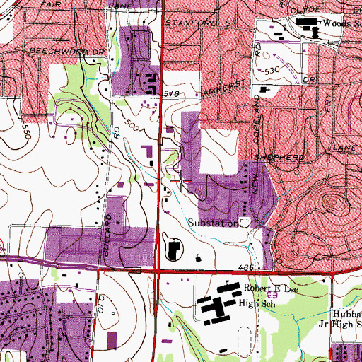 Topographic Map of Academy of Skills & Knowledge, TX