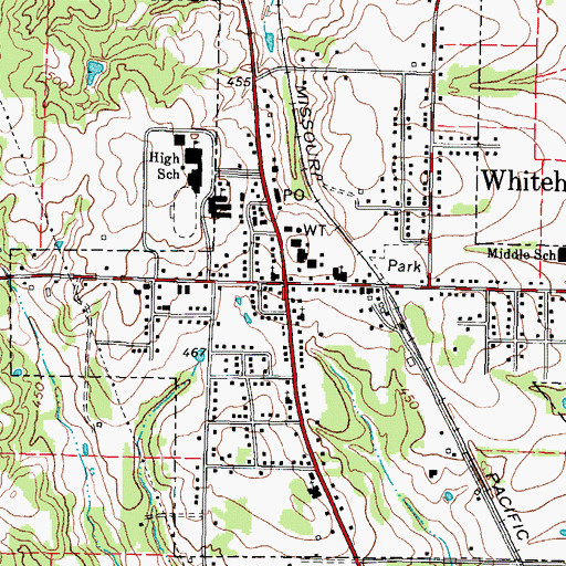 Topographic Map of Brown Elementary School, TX