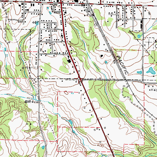 Topographic Map of Cain Elementary School, TX