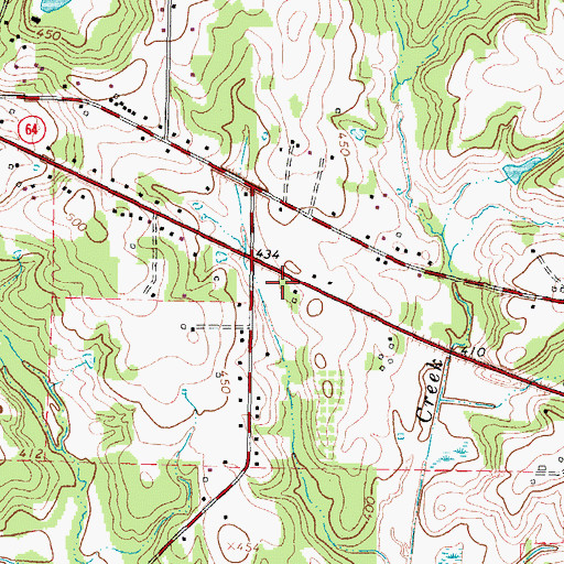 Topographic Map of Chapel Hill Middle School, TX